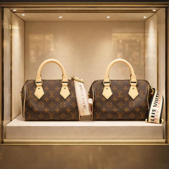 【Louis Vuitton 路易威登】經典Speedy Bandouliere 20寬背帶手提/斜背波士頓包(多色任選)