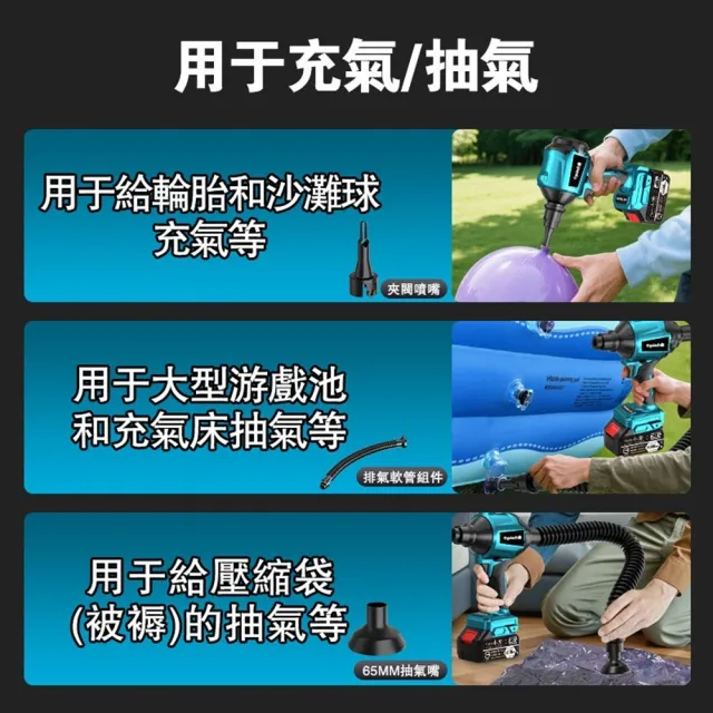 【Ogula 小倉】空氣槍 吹塵槍 除塵槍（10節一電）+全套配件(空氣槍 吹塵槍 除塵槍 充電式風槍)
