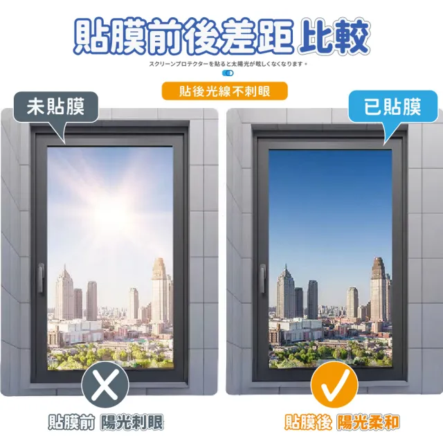 【XUMU SELECT 旭沐選物】單向透視靜電玻璃隔熱膜90*200cm 日光強防窺(窗戶隔熱貼 防窺貼 遮光貼)