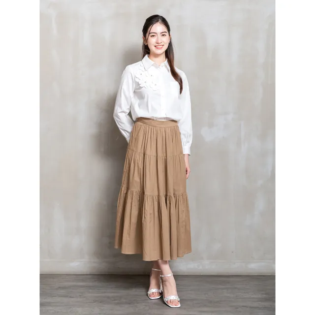 【perng yuh 芃諭名品】文藝敘事 棉質 蛋糕長裙(2026 SS Collection|5A春夏新品上市)