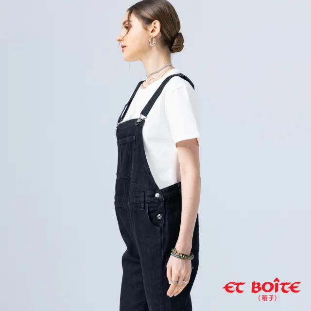 【BLUE WAY】女裝 弧線丹寧 吊帶褲 牛仔褲-ET BOITE箱子
