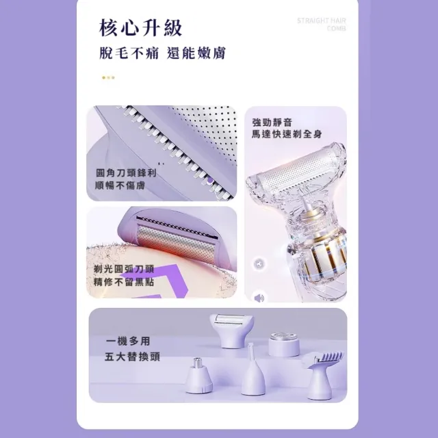 五合一脫毛電動除毛刀(私密處 鼻毛 臉部 USB 修眉刀 剃毛器 美體機 脫毛儀 腋下腋毛)