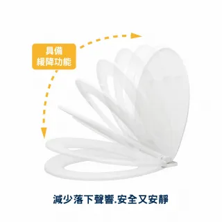 【特力屋】通用緩降型馬桶蓋 白色