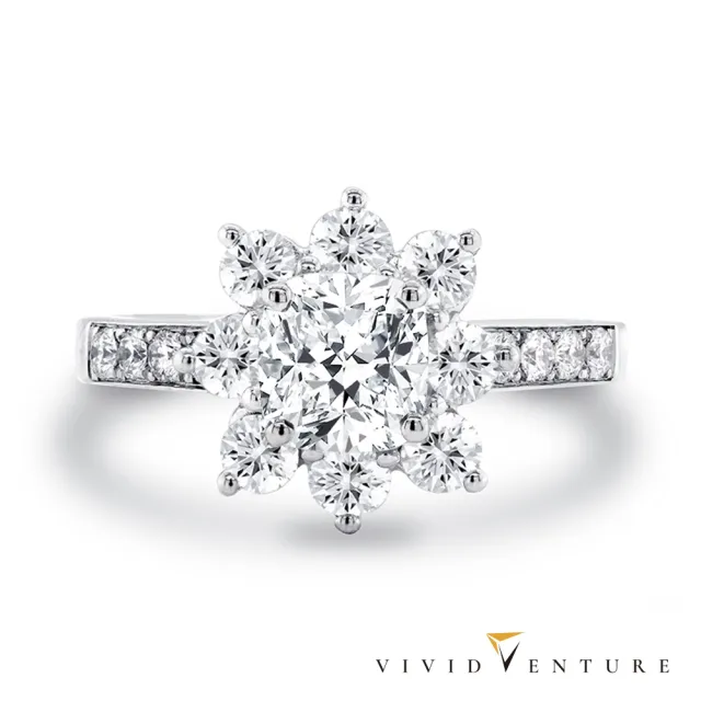 【Vividventure 亞帝芬奇】77樂購節限定買一送一 鉑金 GIA 1克拉 DVS2 天然鑽石 戒指(送GIA30分天然鑽項鍊)
