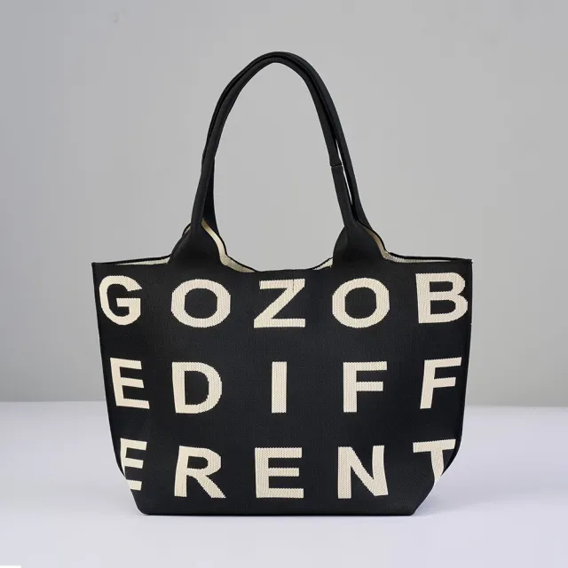 【gozo】英文字母織紋托特包(兩色)