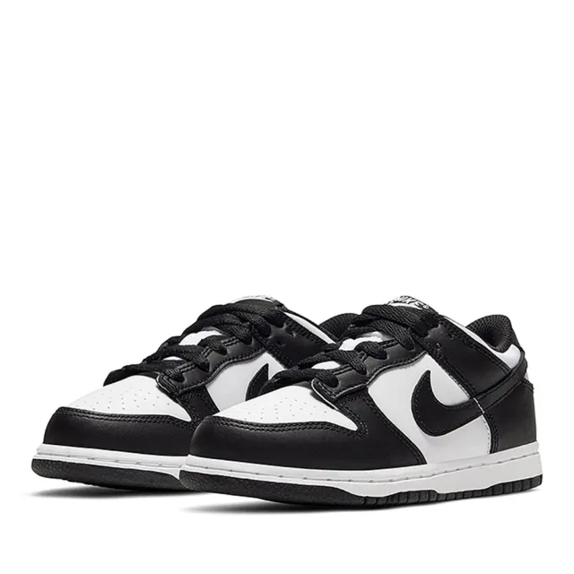 【NIKE 耐吉】休閒鞋 童鞋 中童 兒童 運動鞋 DUNK LOW PS 黑白 CW1588-100