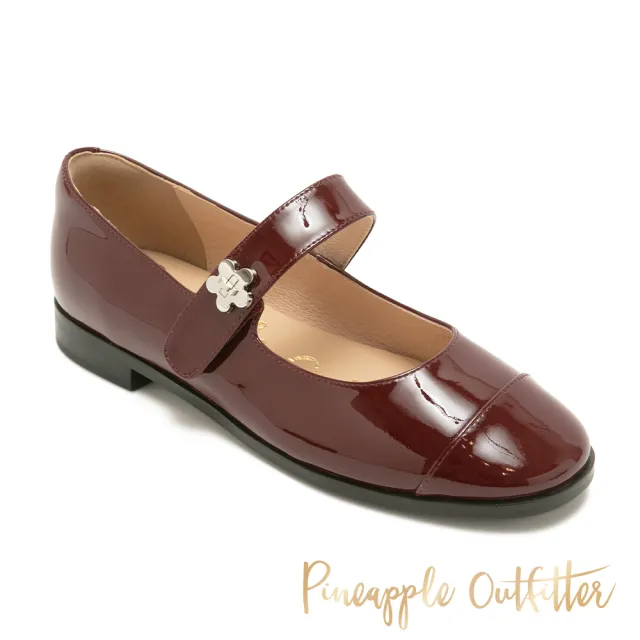 【Pineapple Outfitter】簡約百搭鏡面低跟瑪麗珍鞋DANTON(鏡紅色)