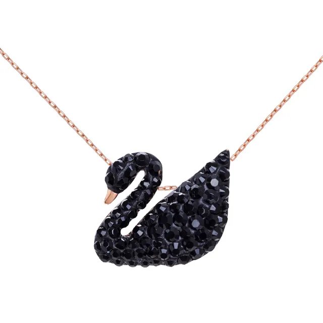 【SWAROVSKI 施華洛世奇】小黑天鵝水晶項鍊 5204133 (真 品 平 輸)