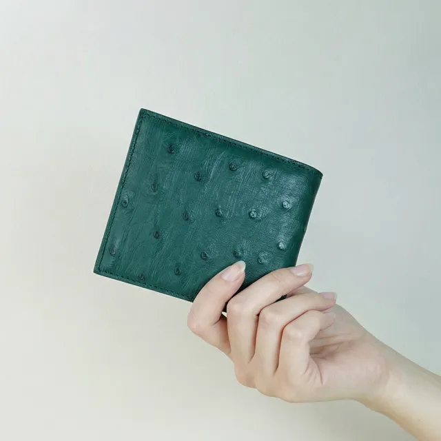 【M2ND】普爾琿鴕鳥皮雙折短夾/男皮夾(T48A)