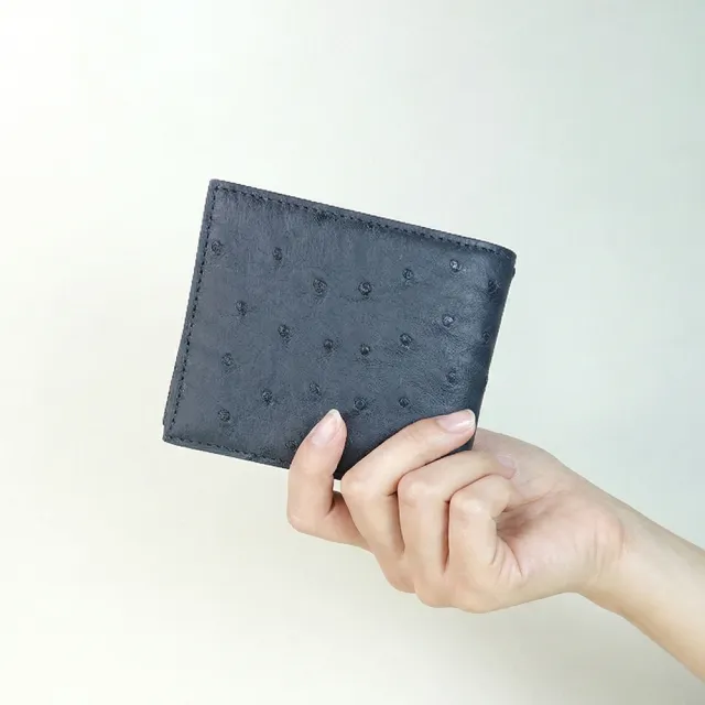 【M2ND】普爾琿鴕鳥皮雙折短夾/男皮夾(T48A)