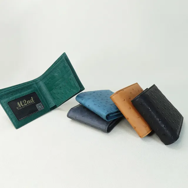 【M2ND】普爾琿鴕鳥皮雙折短夾/男皮夾(T48A)