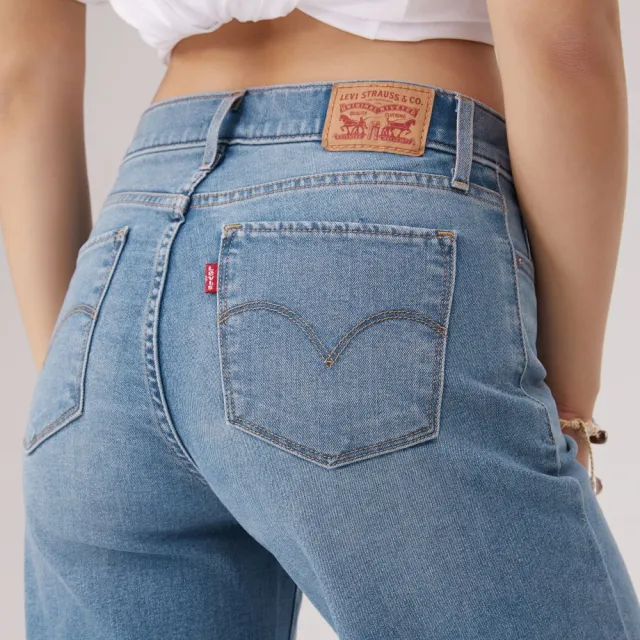 【LEVIS】318™ Shaping Wide Leg 寬鬆直筒 中腰牛仔褲 女生牛仔褲 熱賣單品001PZ-0024