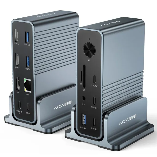 ACASIS 阿卡西斯 15合1 USB-C桌面擴充底座(筆記本電腦 4K60hz擴展HDMI/DP顯示 DS-7A15)