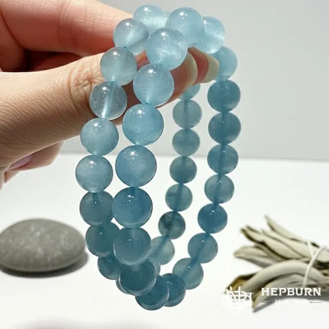 【赫本珠寶】($4680)濃郁海藍寶手串