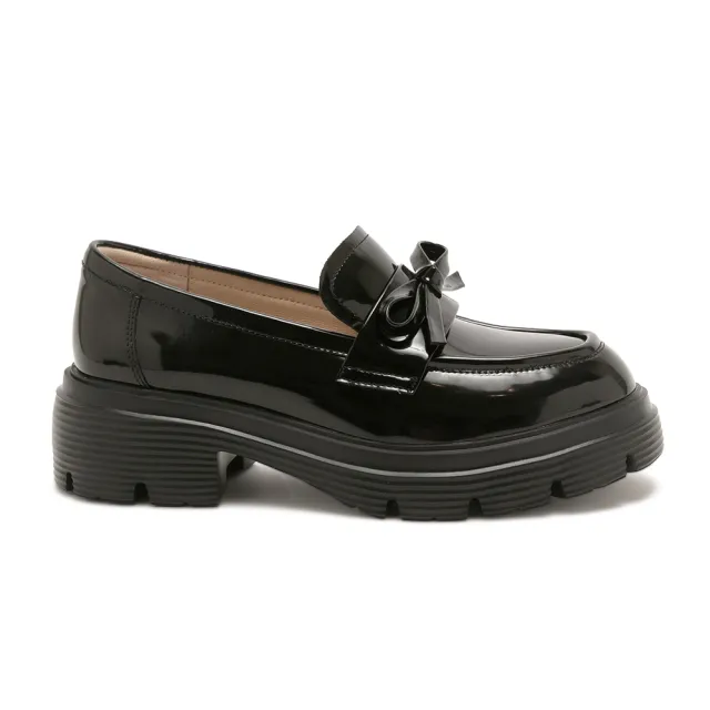 【steve madden】簡約素面蝴蝶結樂福鞋 TWPENNY(黑色)