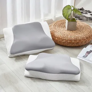 【MIT iLook】買1送1 全方位釋壓舒眠止鼾6D美容護頸蝶型記憶枕(涼感冰冰被/涼夏/四季涼被 多款任選)