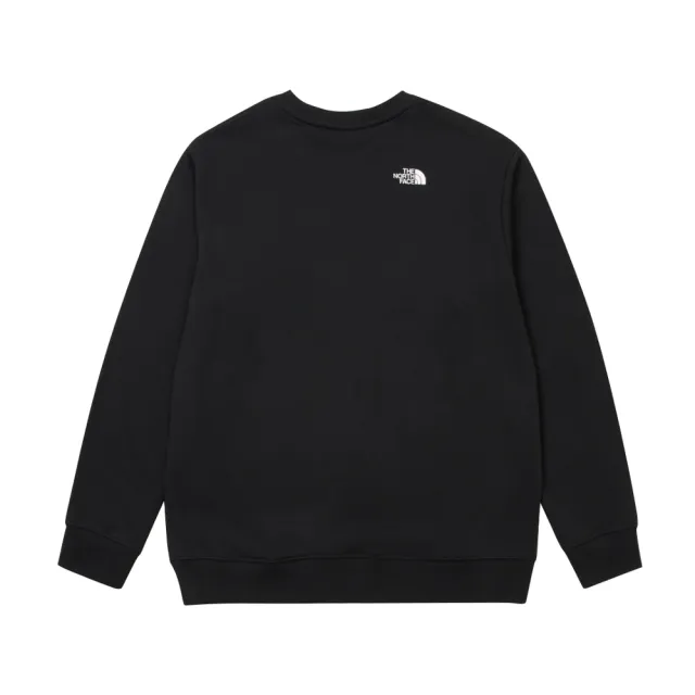 【The North Face】北面男女款黑色長袖大學T｜8GY7JK3