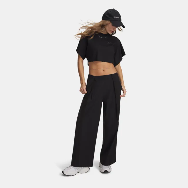 【UNDER ARMOUR】UA 女 Unstoppable Pleated 長褲_6009690-008(黑色)