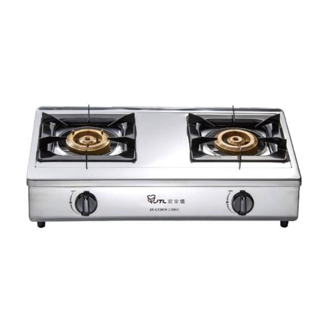 【喜特麗】全銅爐頭全機不鏽鋼雙口傳統檯爐 JT-GT201S 原廠安裝