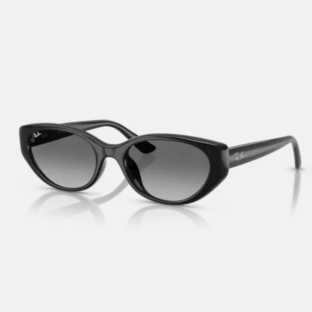 【RayBan 雷朋】復古潮流貓眼膠框漸層抗UV太陽眼鏡(RB4457D-667711 55mm)