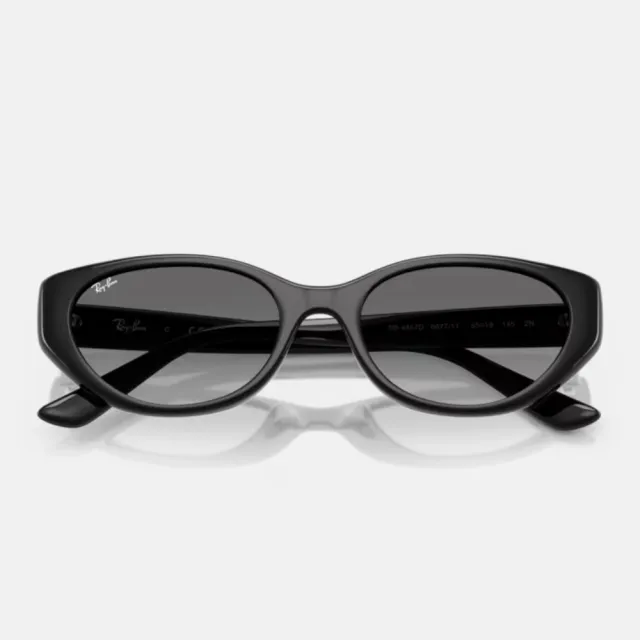 【RayBan 雷朋】復古潮流貓眼膠框漸層抗UV太陽眼鏡(RB4457D-667711 55mm)