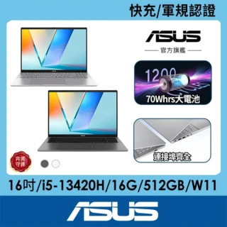 【ASUS 華碩】16吋i5輕薄筆電(VivoBook S16 S3607VA/i5-13420H/16G/512G SSD/W11)