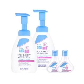 【SEBAMED 施巴】活萃泡泡慕斯400mlx2+泡泡露50mlx2(總代理)