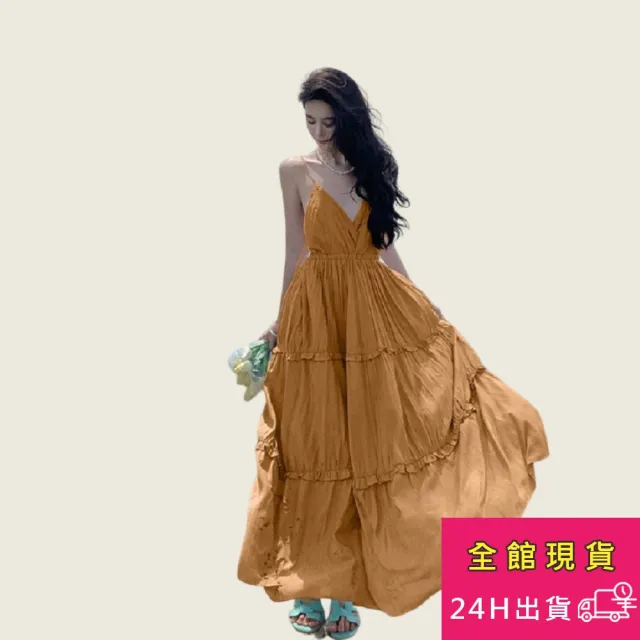 【AS 梨卡】洋裝 連身裙 細肩連身裙 洋裝喜宴  露背連身裙 知性洋裝 辣妹洋裝 顯瘦連衣裙 C6596