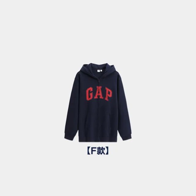 【GAP】男女裝 Logo刺繡/印花刷毛連帽外套/帽T-多款任選(678782&429497&786693&786930)