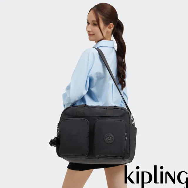 【KIPLING】午夜星空黑多袋收納手提斜背兩用包-DEFEA XL 女包