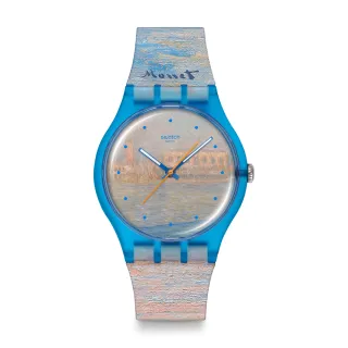 【SWATCH】MONET`S PALAZZO DUCALE 經典手錶/瑞士製造/古根漢美術館聯名 SO29Z150 (41mm)