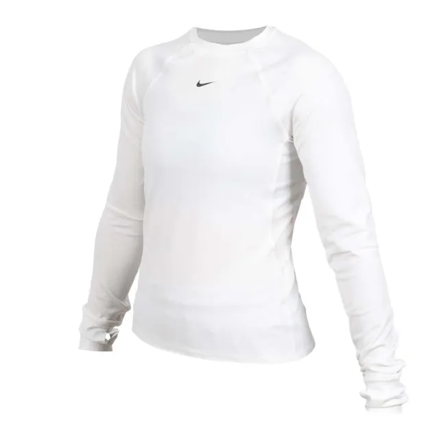 【NIKE 耐吉】女緊身圓領長袖T恤-DRI-FIT 休閒 上衣(FV7846-100)