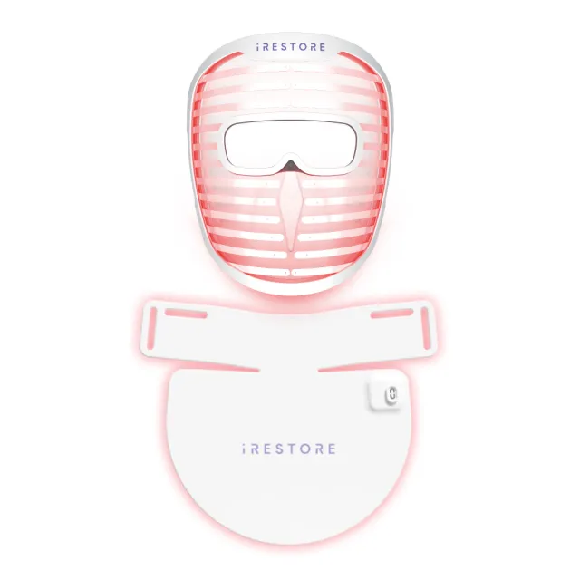 【iRestore】雙重嫩膚組「美容面罩+頸胸美膚儀」LED美膚嫩膚儀