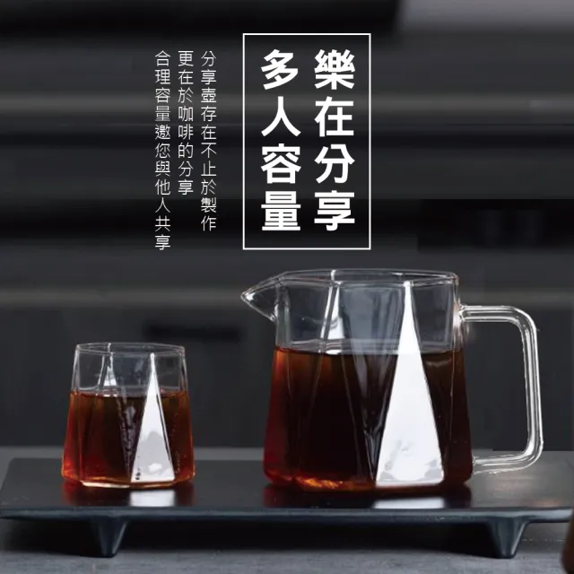 【GAARii】JF 高硼硅耐熱玻璃 手沖咖啡壺套裝 分享杯 咖啡分享壺 玻璃壺(咖啡杯 玻璃杯 咖啡壺 分享壺)