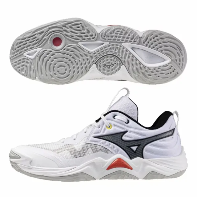 【MIZUNO 美津濃】排球鞋 男鞋 運動鞋 緩震 MOMENTUM 白 V1GA251259