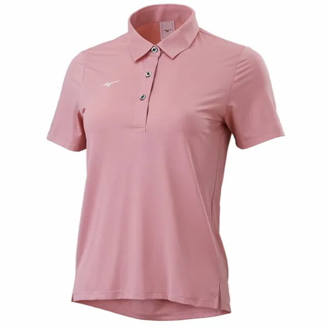 【MIZUNO 美津濃】短袖上衣 女 POLO衫 吸濕排汗 玫瑰粉 32TAD22665