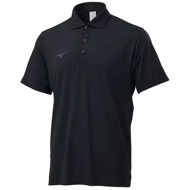 【MIZUNO 美津濃】短袖上衣 男 POLO衫 吸濕排汗 黑 32TAD01609