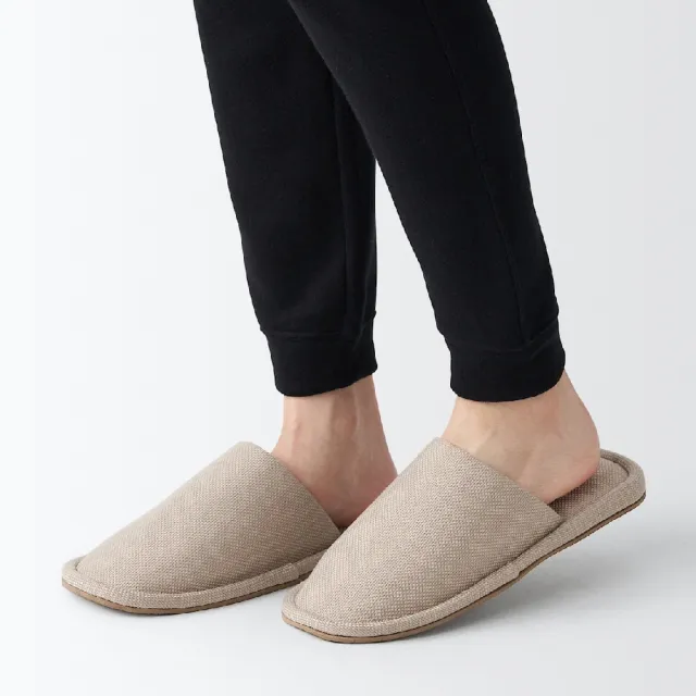 【MUJI 無印良品】可水洗左右皆可使用拖鞋(黑色/米色)