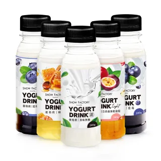 【SNOW FACTORY 雪坊優格】瓶裝優格飲240g*14瓶(手工果醬搭配100%鮮奶優格/一搖即飲)