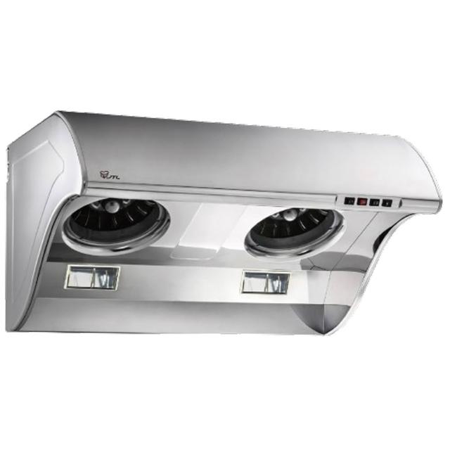 【喜特麗】90CM渦輪大風胃斜背式排油煙機 JT-1710L 原廠安裝