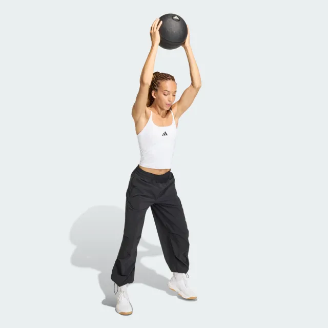 【adidas 愛迪達】ESSENTIALS 運動長褲 吸濕排汗 女 KS8563