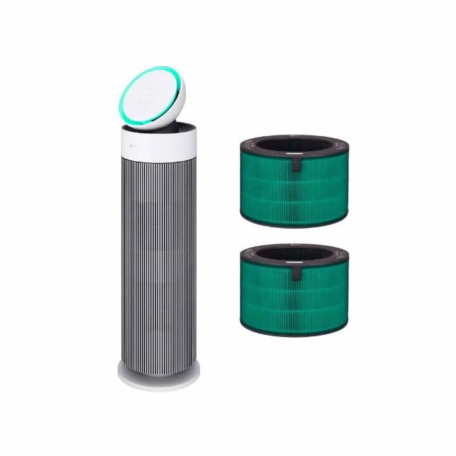 【LG 樂金】一年份濾網組★AeroBooster 360循環扇空氣清淨機/LITE(PuriCare/AS551GW60/適用15坪/momo獨家)