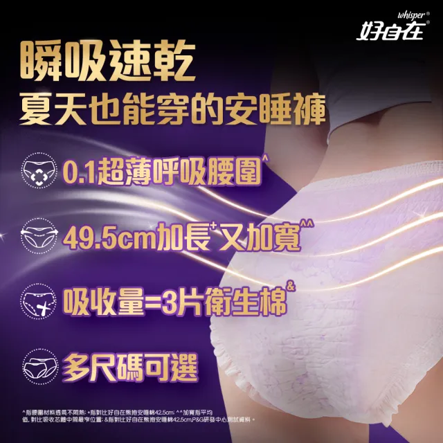 【好自在】*熊抱安睡褲/夜用衛生棉4片*2包 - 衛生棉褲 (M/L/XL 任選)