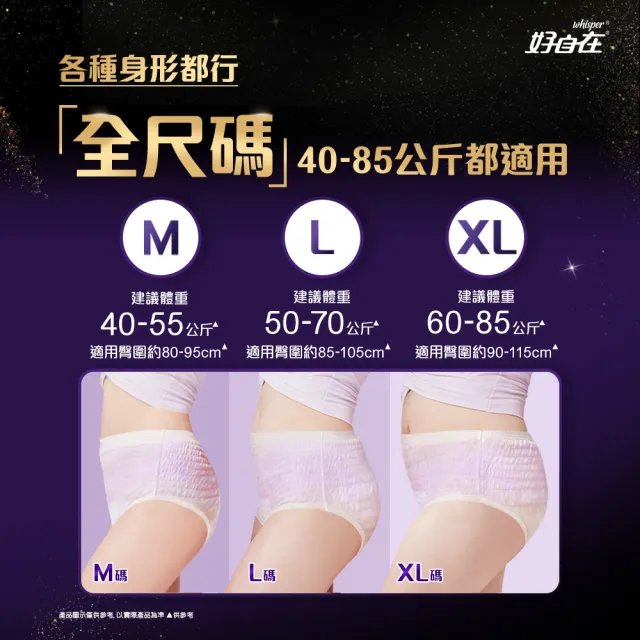 【好自在】*熊抱安睡褲/夜用衛生棉4片*2包 - 衛生棉褲 (M/L/XL 任選)