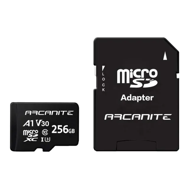 ARCANITE 256GB microSDXC 小卡 U3 UHS-I V30 A1 Class10 4K 記憶卡 (附SD轉接卡)
