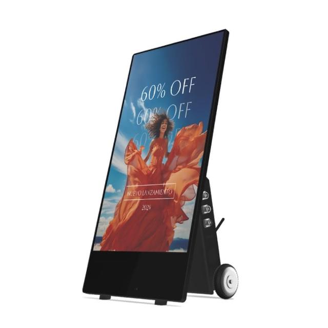 【Nugens 捷視科技】Nugens好好播 43吋充電移動款防水商用顯示器(含支架、智慧數位廣告看板電子海報廣告機)