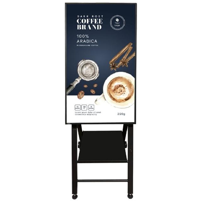 【Nugens 捷視科技】Nugens好好播 43吋USB單機版商用顯示器 A字畫架型(智慧數位廣告看板電子海報廣告機)