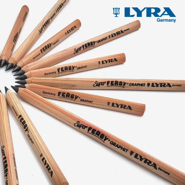 【LYRA】兒童三角原木鉛筆17.5cm(6入)｜三角鉛筆 大三角鉛筆 粗鉛筆 學齡前鉛筆 粗三角鉛筆)