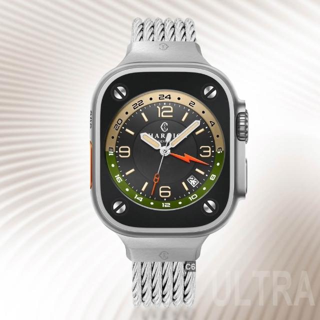 【CHARRIOL 夏利豪】預蘋果Apple Watch Celtic鋼索錶帶SE ULTRA/ULTRA 2適用49㎜-多重好禮 C6(AW.51S.C04)