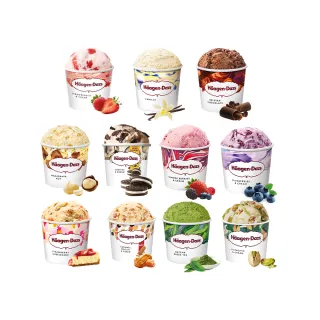【Haagen-Dazs 哈根達斯】繽紛嘉年華迷你杯14入組100ml(11種經典口味 一次滿足)